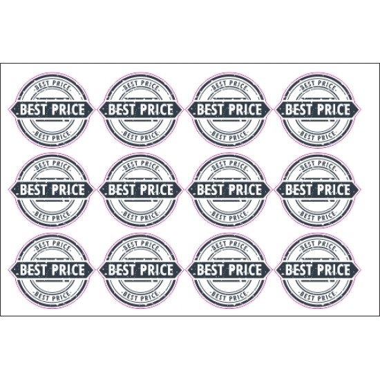 Lipdukų rinkinys Best price  tamsiai mėlynas, 50 vnt