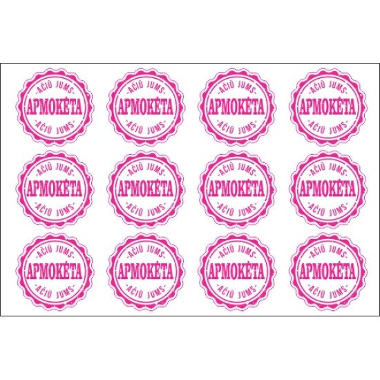 Lipdukų rinkinys Apmokėta violetinė