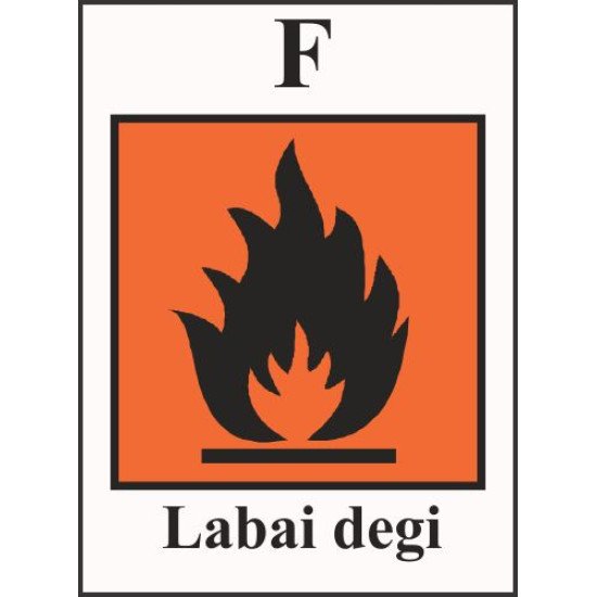 Lipdukas F labai degi medžiaga