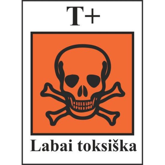 Lipdukas T+ Labai toksiška medžiaga