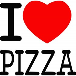 Lipdukas I love Pizza (Aš myliu picą)