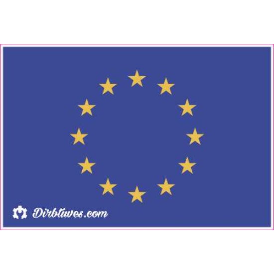 Nacionalinis vėliavos lipdukas - Europos Sąjunga - EU Nacionalinis vėliavos lipdukas - Europos Sąjunga - EU