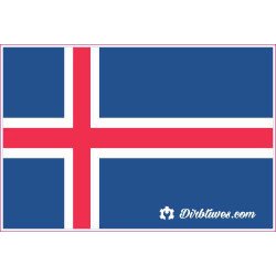 Nacionalinis vėliavos lipdukas - Islandija