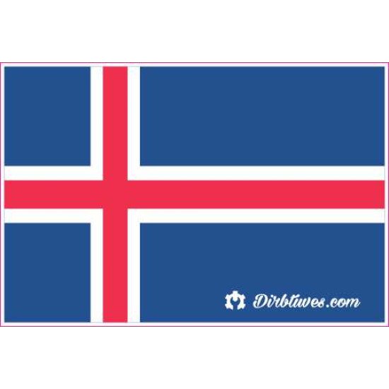 Nacionalinis vėliavos lipdukas - Islandija