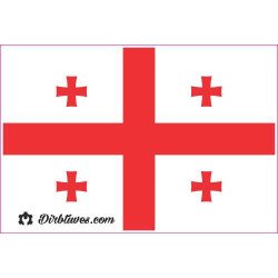 Nacionalinis vėliavos lipdukas - Gruzija