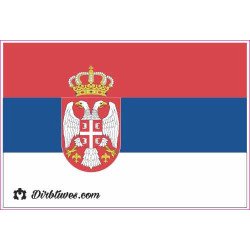Nacionalinis vėliavos lipdukas - Serbija2