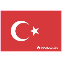 Nacionalinis vėliavos lipdukas - Turkija