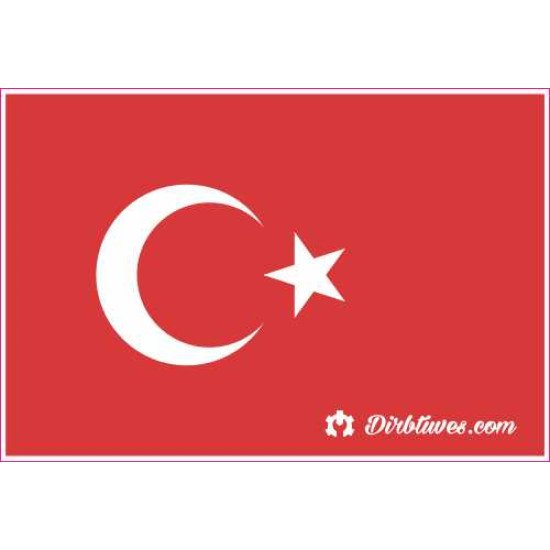 Nacionalinis vėliavos lipdukas - Turkija