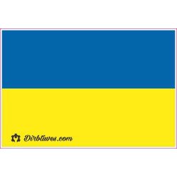 Nacionalinis vėliavos lipdukas - Ukraina