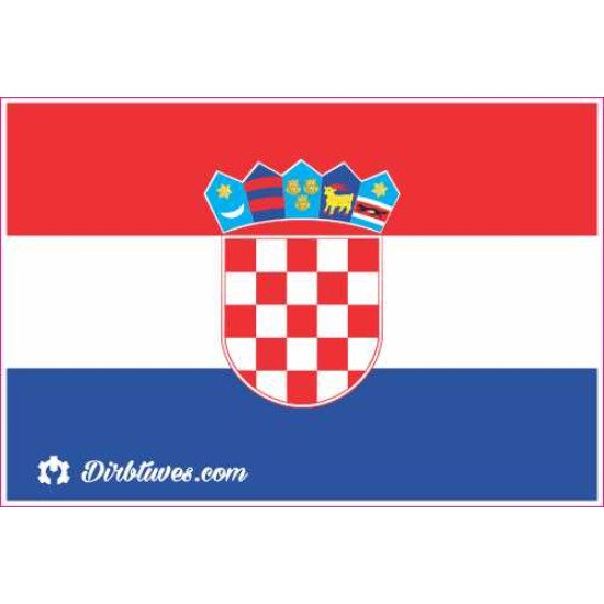 Nacionalinis vėliavos lipdukas - Kroatija