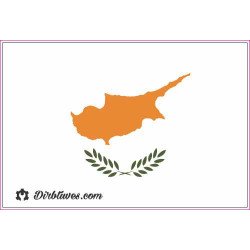 Nacionalinis vėliavos lipdukas - Kipras