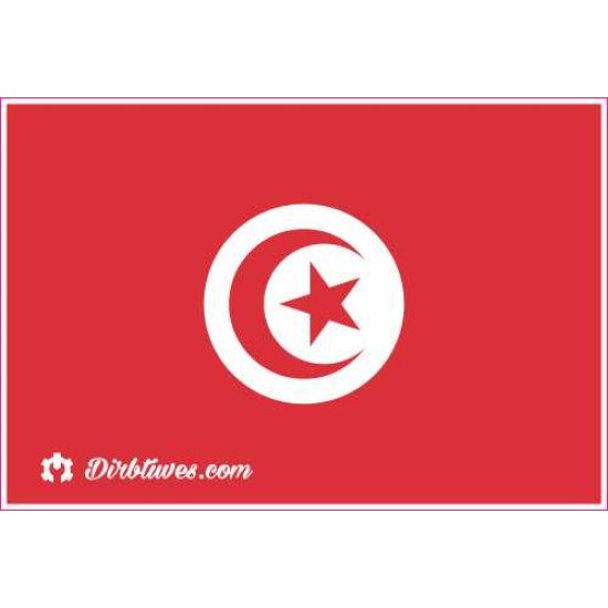 Nacionalinis vėliavos lipdukas - Tunisas