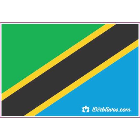 Nacionalinis vėliavos lipdukas - Tanzanija
