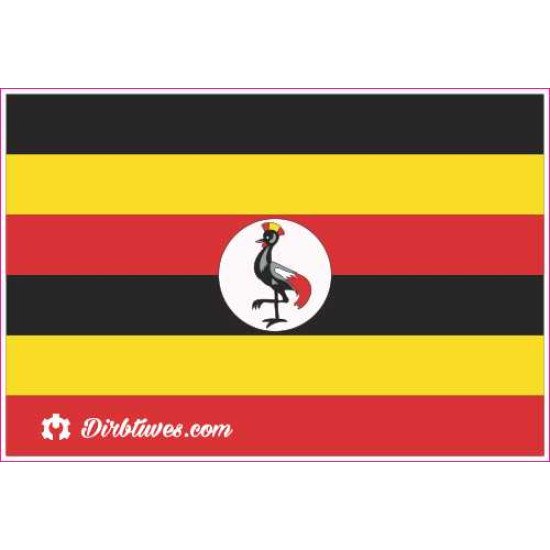 Nacionalinis vėliavos lipdukas - Uganda