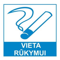 Lipdukas RŪKYMO VIETA 135x135mm
