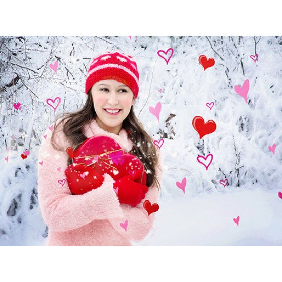 Plakatas Mergina žiemą