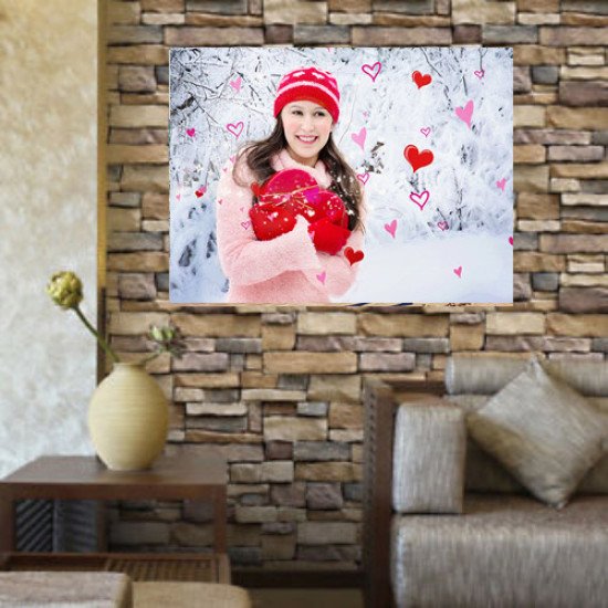 Plakatas Mergina žiemą