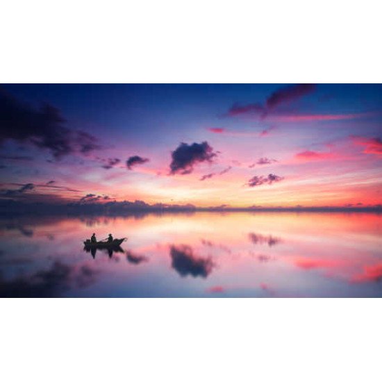 Fototapetas Žvejyba saulei leidžiantis