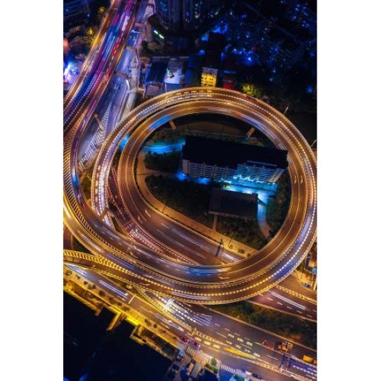 Fototapetas Naktinis miestas 180x270 cm