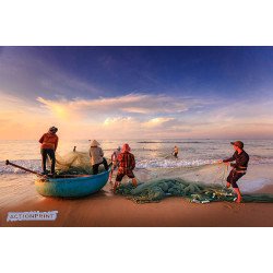 Fototapetas Žvejai jūroje 400x270 cm