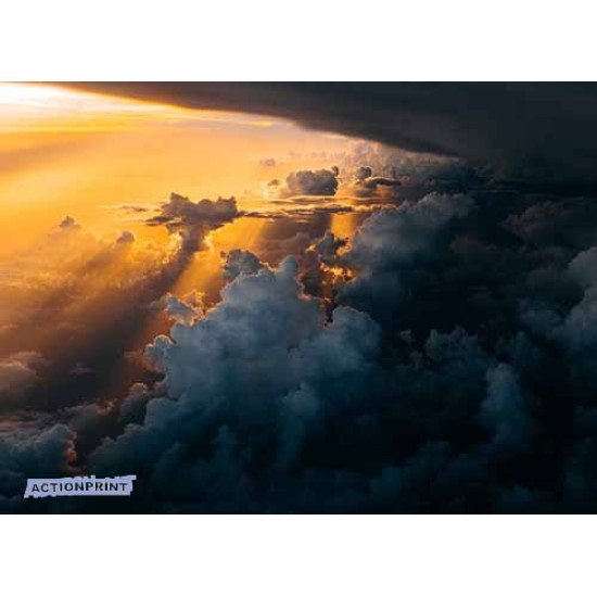 Fototapetas Saulės spinduliai per debesis, 360x270 cm