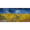 Fototapetas Paveikslas Kviečių laukas su varnais, Vincentas van Gogas, 560x270 cm