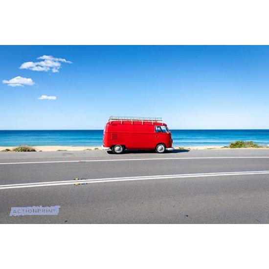 Fototapetas Autobusiukas pakelėje prie jūros, 400x270 cm
