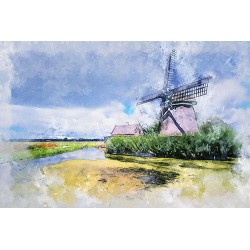 Fototapetai Agrokultūrinio vėjo malūno paveikslas