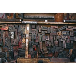 Fototapetai Spaustuvės raidžių antspaudai