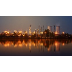 Fototapetai  Naktinis jėgainės vaizdas