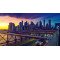 Fototapetai Miesto panoraminis vaizdas nuo tilto