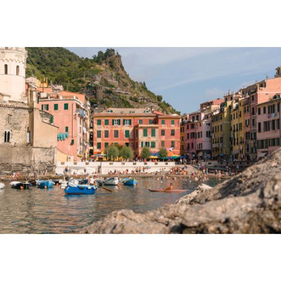 Fototapetai Namai prie paplūdimio, Cinque Terre nacionalinis parkas, Italija