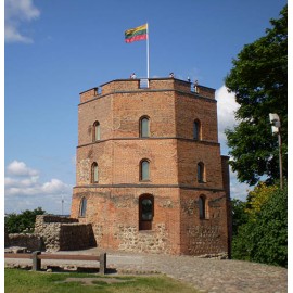 Drobė kvadratinė Gedimino pilis, Vilnius, Lietuva