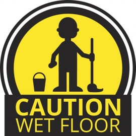 Įspėjamasis lipdukas Caution Wet floor