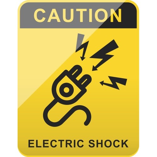 Lipdukas Caution - Electric shock