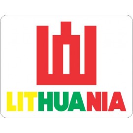 Lipdukas Lithuania ženklas raudonas2 baltame fone