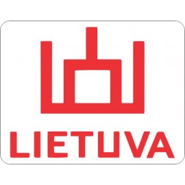 Lipdukas Lietuva ženklas raudonas baltame fone
