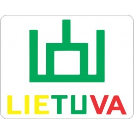 Lipdukas Lietuva ženklas žalias2 baltame fone