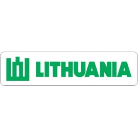 Lipdukas Lithuania ženklas žalias baltame fone