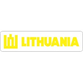 Lipdukas Lithuania ženklas geltonas baltame fone
