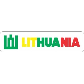 Lipdukas Lithuania ženklas spalvotas baltame fone