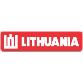 Lipdukas Lithuania ženklas baltas raudoname fone