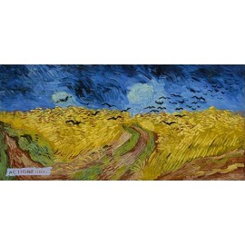 Fototapetas Paveikslas Kviečių laukas su varnais, Vincentas van Gogas, 560x270 cm